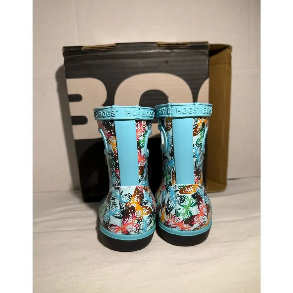 Bogs Skipper ll butterfly Waterproof Rain Boot multicolor Size 5 Infant ~ NEW